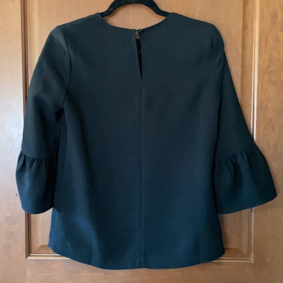 Madewell Bell Sleeve Top in True Black Size XXS - Picture 4 of 4